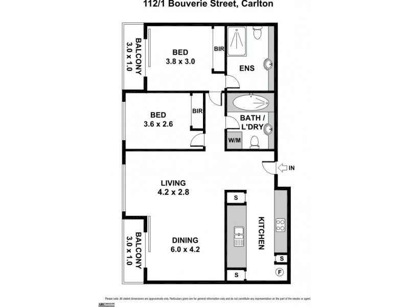 112/1 Bouverie Street, Carlton VIC 3053 Floorplan