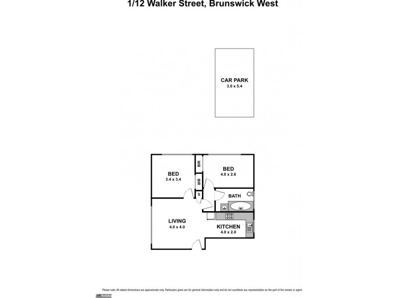 1/12 Walker Street, Brunswick West VIC 3055 Floorplan