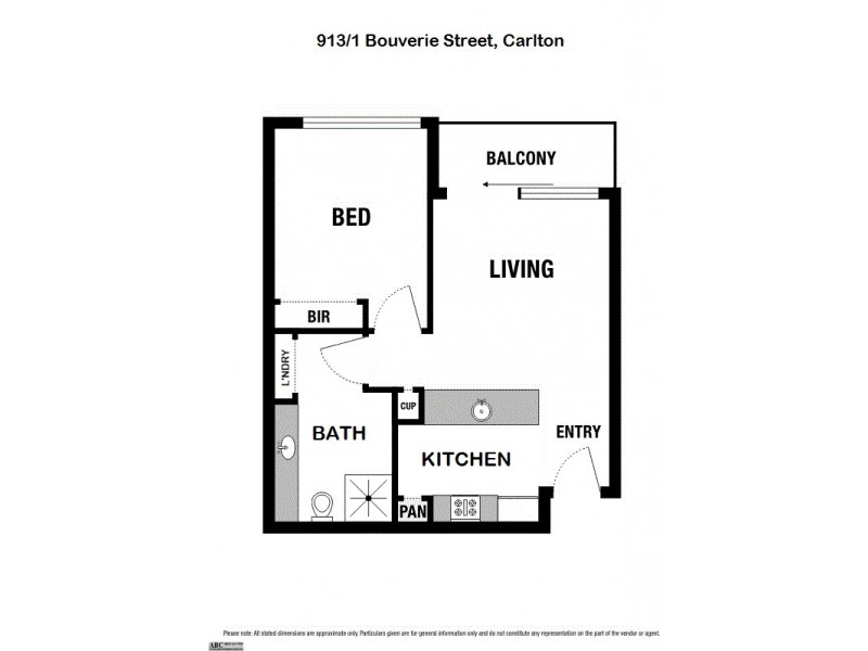 913/1 Bouverie Street, Carlton VIC 3053 Floorplan