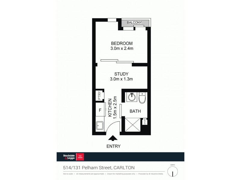 514/131 Pelham Street, Carlton VIC 3053 Floorplan