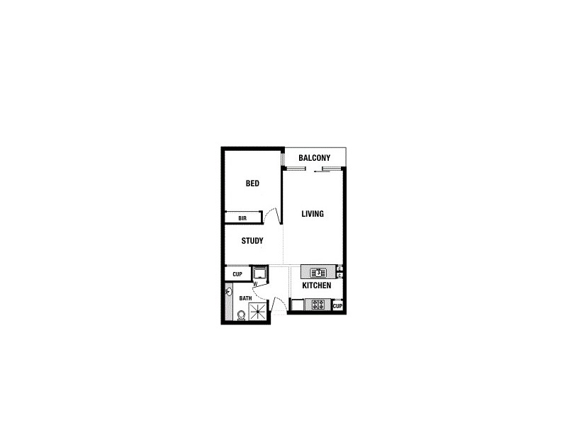 607/1 Bouverie Street, Carlton VIC 3053 Floorplan