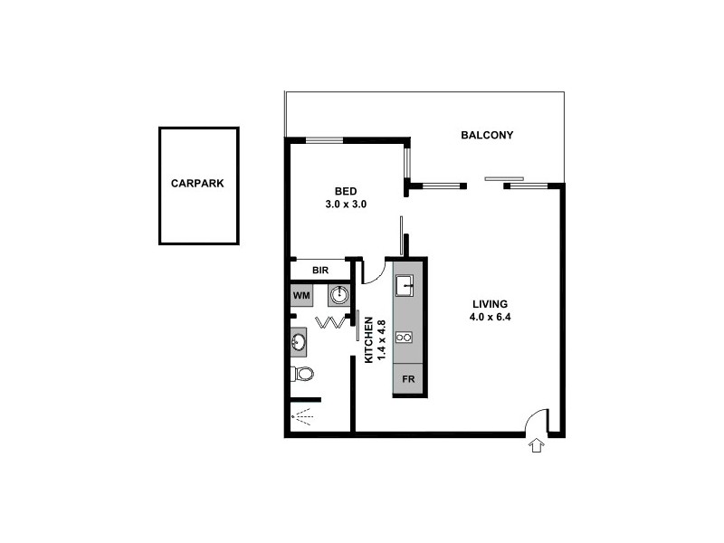 207/264 Drummond Street, Carlton VIC 3053 Floorplan