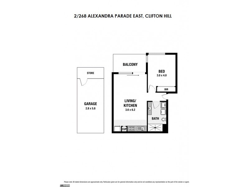 2/268 Alexandra Parade East, Clifton Hill VIC 3068 Floorplan