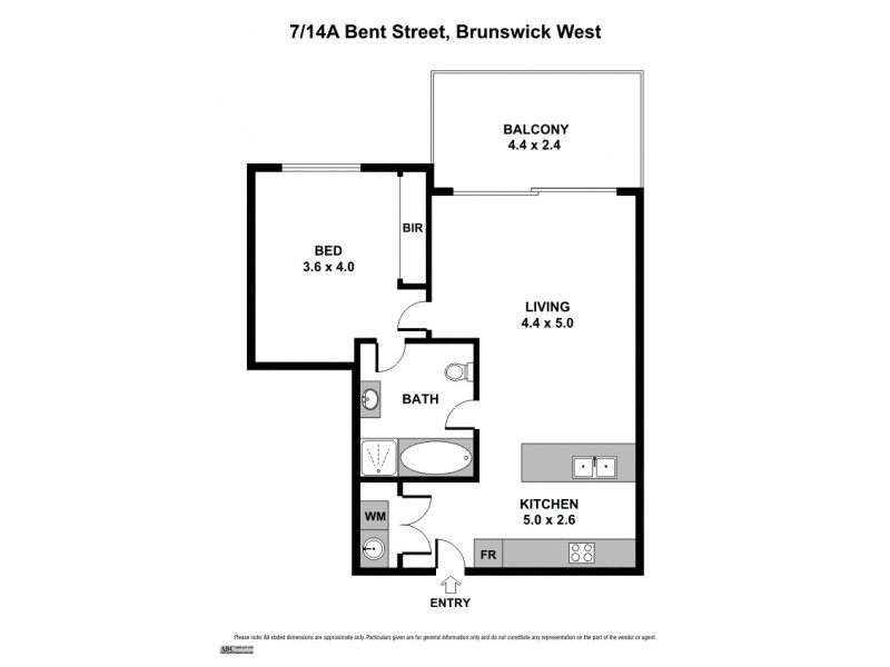 7/14A Bent Street, Brunswick West VIC 3055 Floorplan