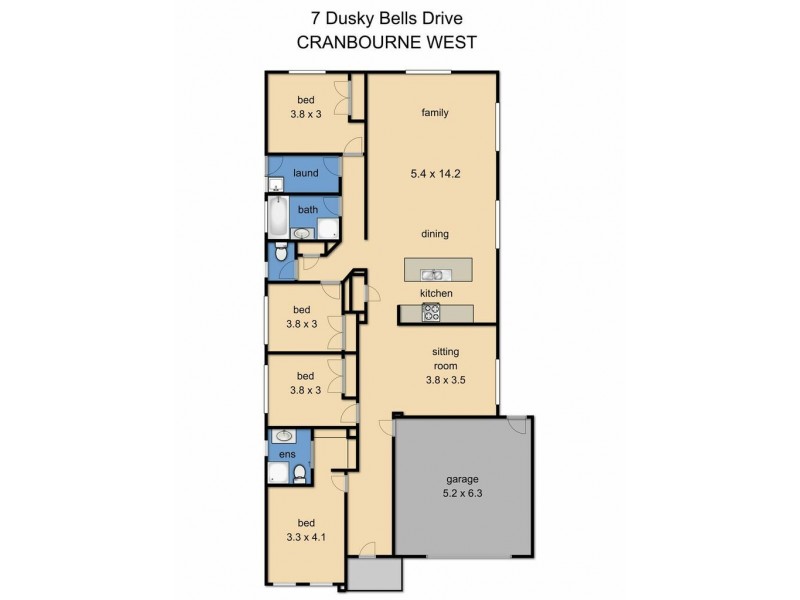 7 Dusky Bells Drive, Cranbourne West VIC 3977 Floorplan