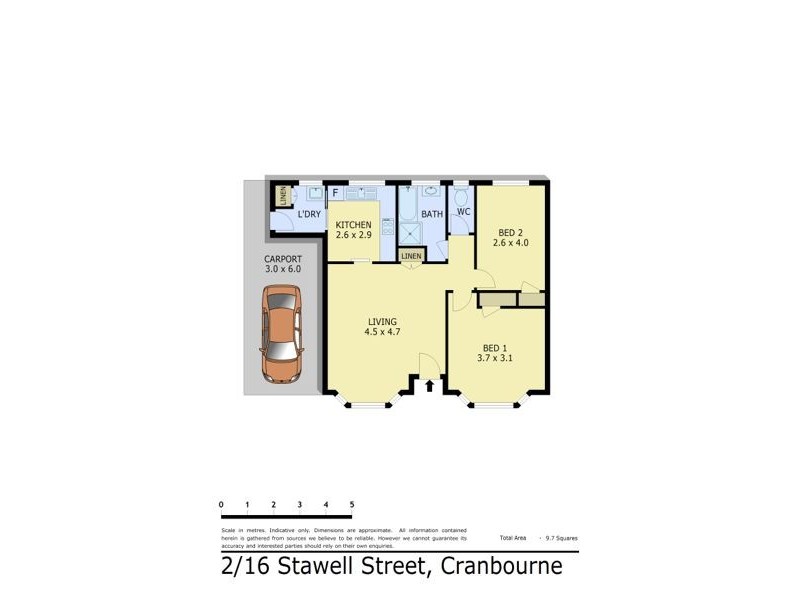 2/16 Stawell Street, Cranbourne VIC 3977 Floorplan