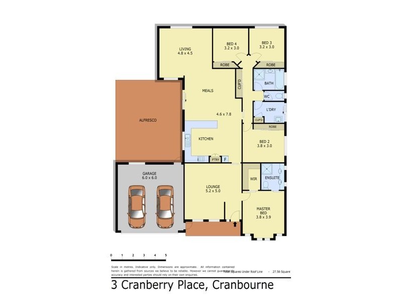3 Cranberry Place, Cranbourne VIC 3977 Floorplan