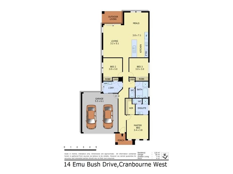 14 Emu Bush Drive, Cranbourne West VIC 3977 Floorplan