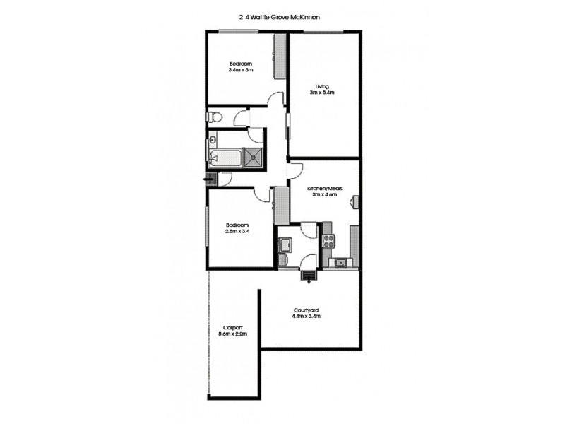 2/4 Wattle Gve, Mckinnon VIC 3204 Floorplan