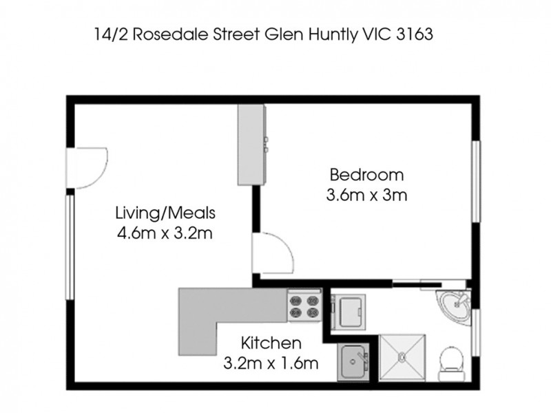 14/2 Rosedale Ave, Glen Huntly VIC 3163 Floorplan