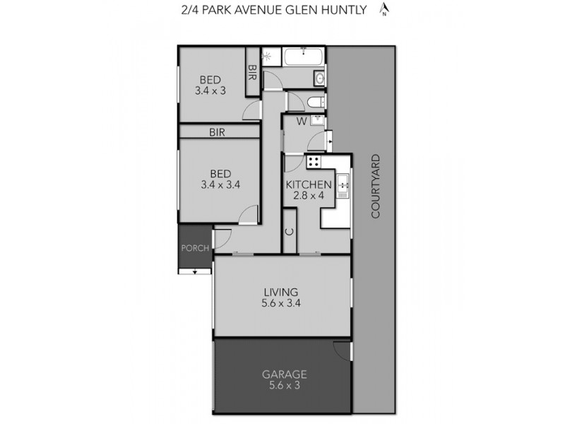 2/4 Park Avenue, Glen Huntly VIC 3163 Floorplan