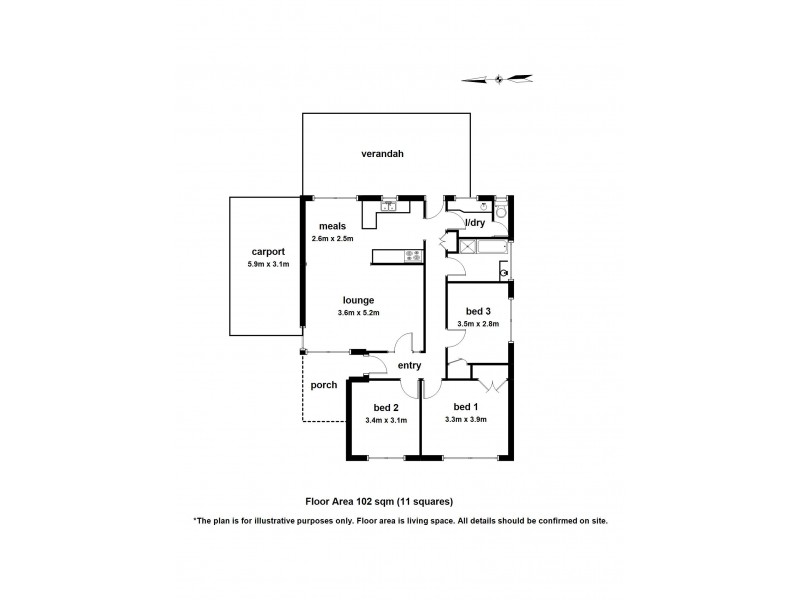 6 Kathy Court, Mooroolbark VIC 3138 Floorplan