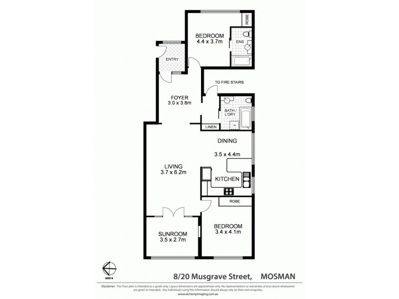 8/20 Musgrave Street, Mosman NSW 2088 Floorplan