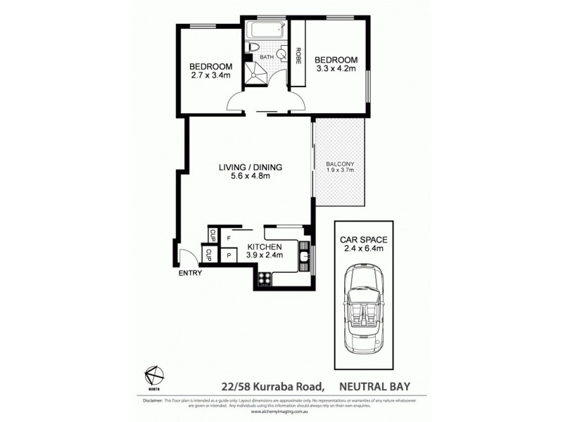 22/58 Kurraba Road, Neutral Bay NSW 2089 Floorplan