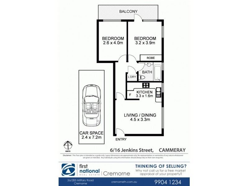 6/16 Jenkins Street, Cammeray NSW 2062 Floorplan