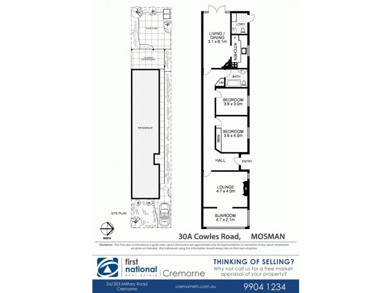 30A Cowles Road, Mosman NSW 2088 Floorplan