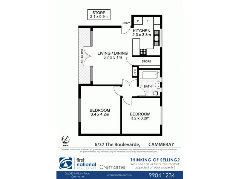 6/37 The Boulevarde, Cammeray NSW 2062 Floorplan