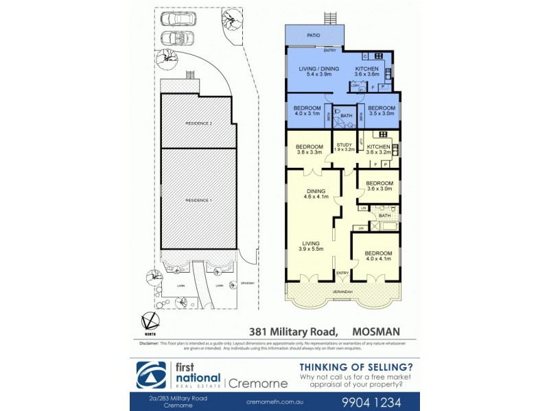 381 Military Road, Mosman NSW 2088 Floorplan
