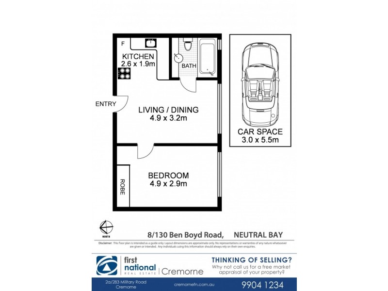 8/130 Ben Boyd Road, Neutral Bay NSW 2089 Floorplan