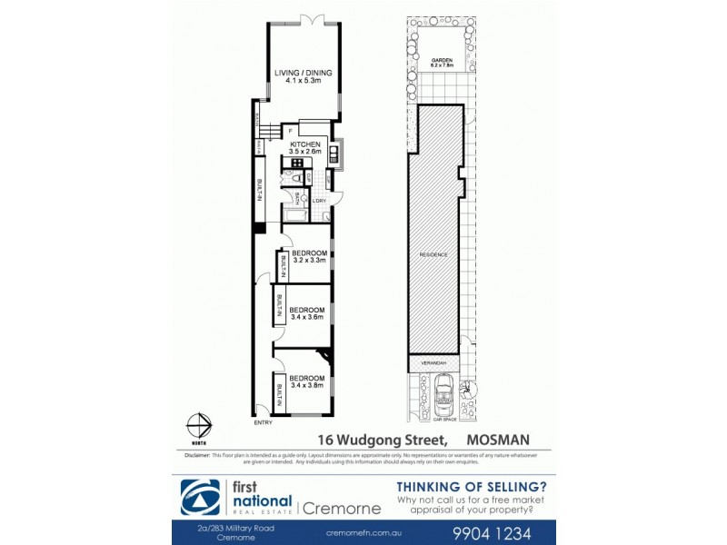 16 Wudgong Street, Mosman NSW 2088 Floorplan