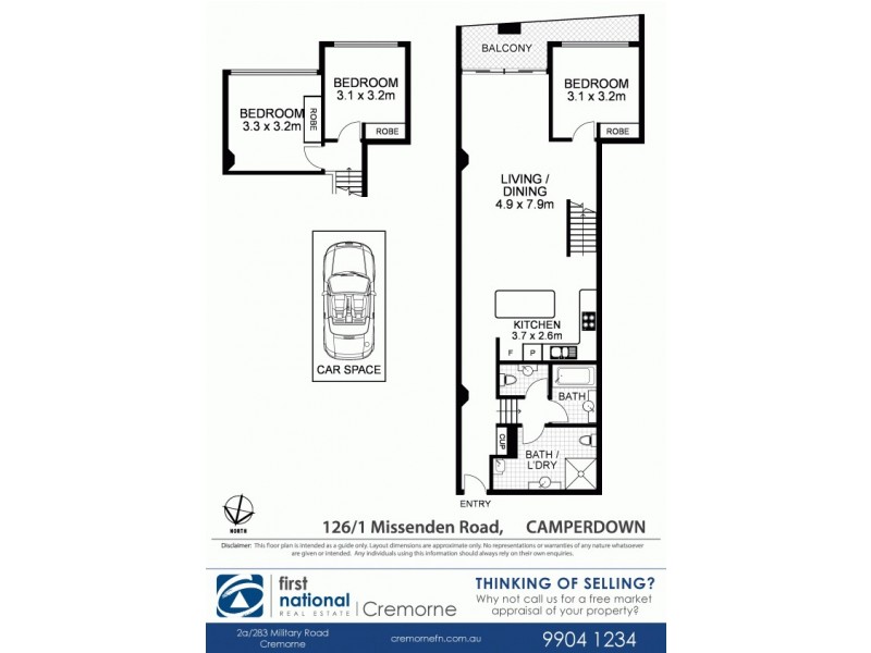 126/1 Missenden Road, Camperdown NSW 2050 Floorplan