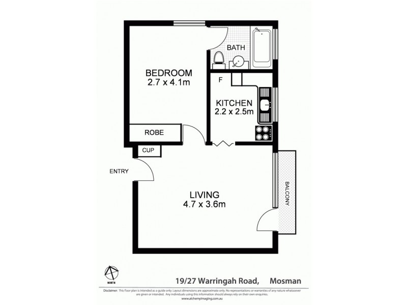19/27 Warringah Road, Mosman NSW 2088 Floorplan