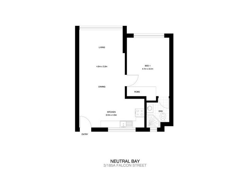 3/185a Falcon Street, Neutral Bay NSW 2089 Floorplan