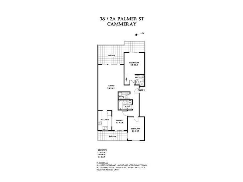 38/2A Palmer Street, Cammeray NSW 2062 Floorplan