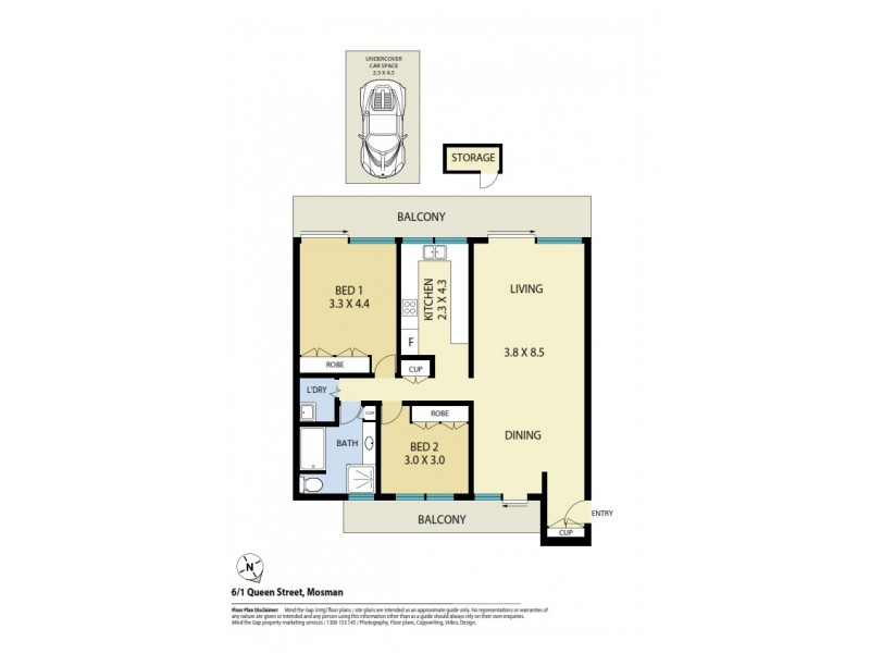 6/1 Queen Street, Mosman NSW 2088 Floorplan