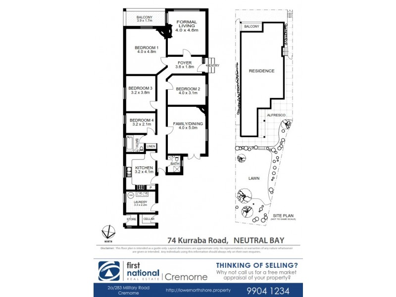 74 Kurraba Road, Neutral Bay NSW 2089 Floorplan