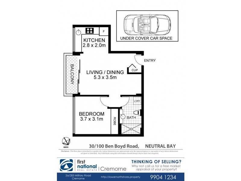 30/100 Ben Boyd Road, Neutral Bay NSW 2089 Floorplan