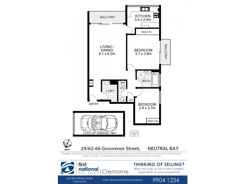 29/62-66 Grosvenor Street, Neutral Bay NSW 2089 Floorplan