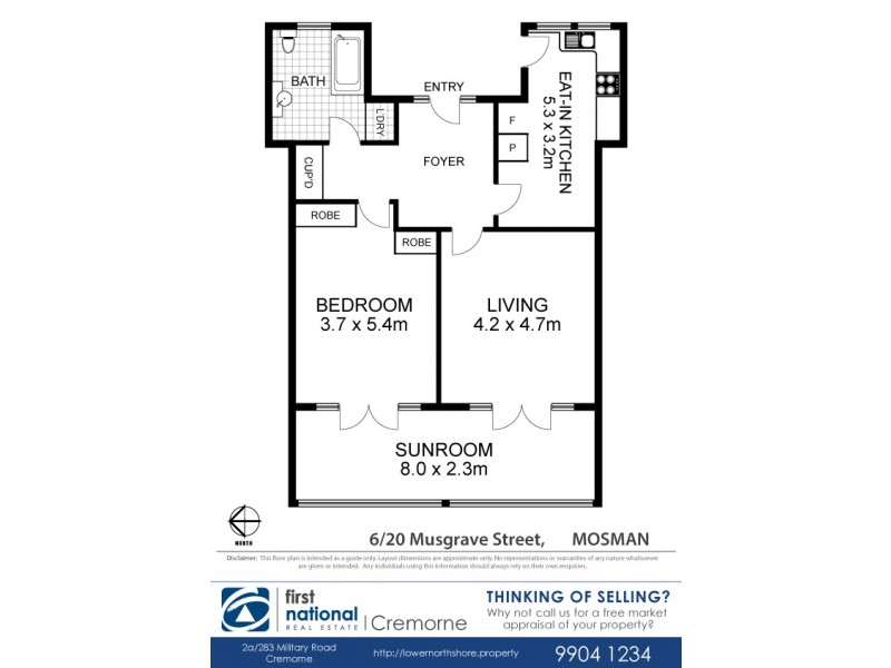 6/20 Musgrave Street, Mosman NSW 2088 Floorplan