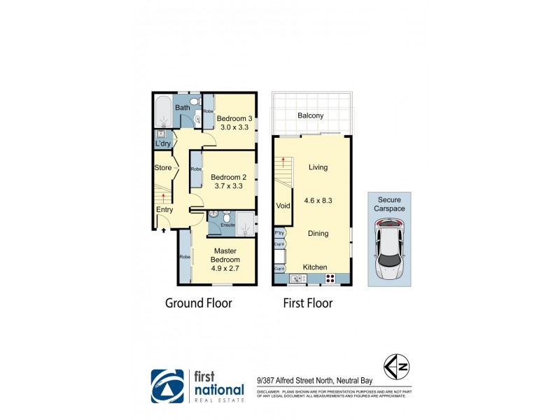 9/387 Alfred Street North, Neutral Bay NSW 2089 Floorplan
