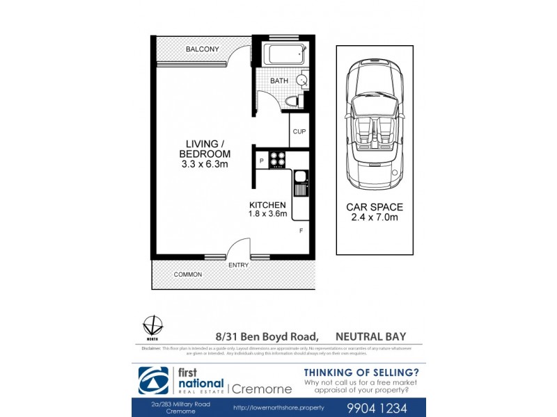 8/31 Ben Boyd Road, Neutral Bay NSW 2089 Floorplan