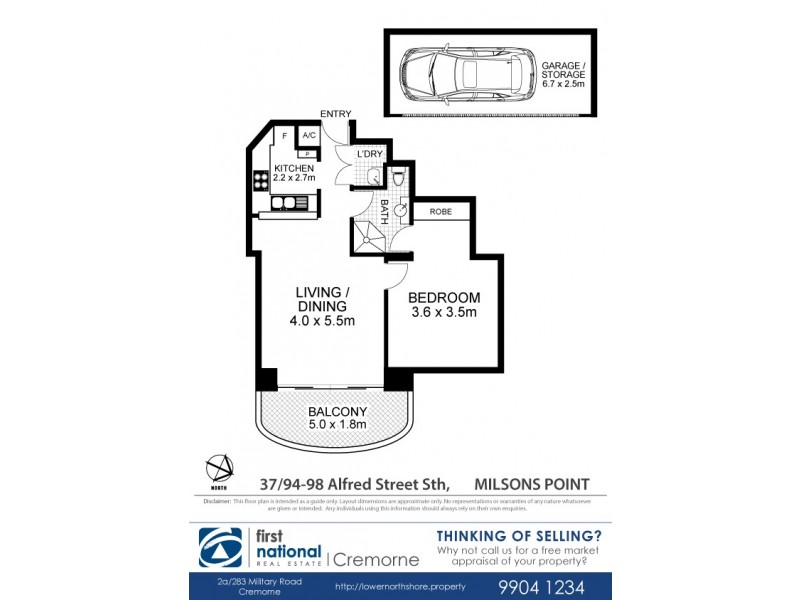 37/94-98 Alfred Street South, Milsons Point NSW 2061 Floorplan