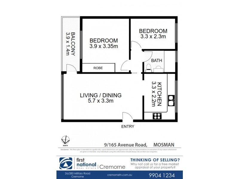 9/165 Avenue Road, Mosman NSW 2088 Floorplan