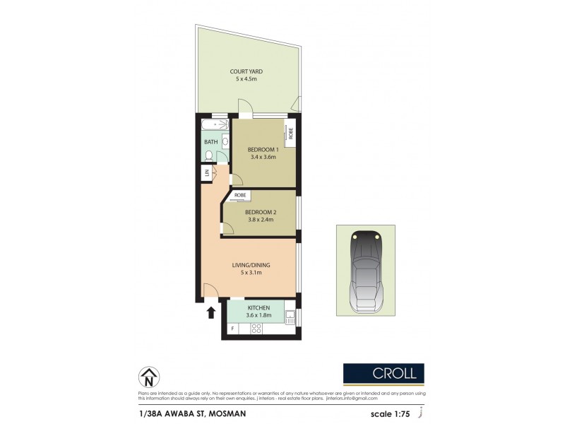 1/38a Awaba Street, Mosman NSW 2088 Floorplan