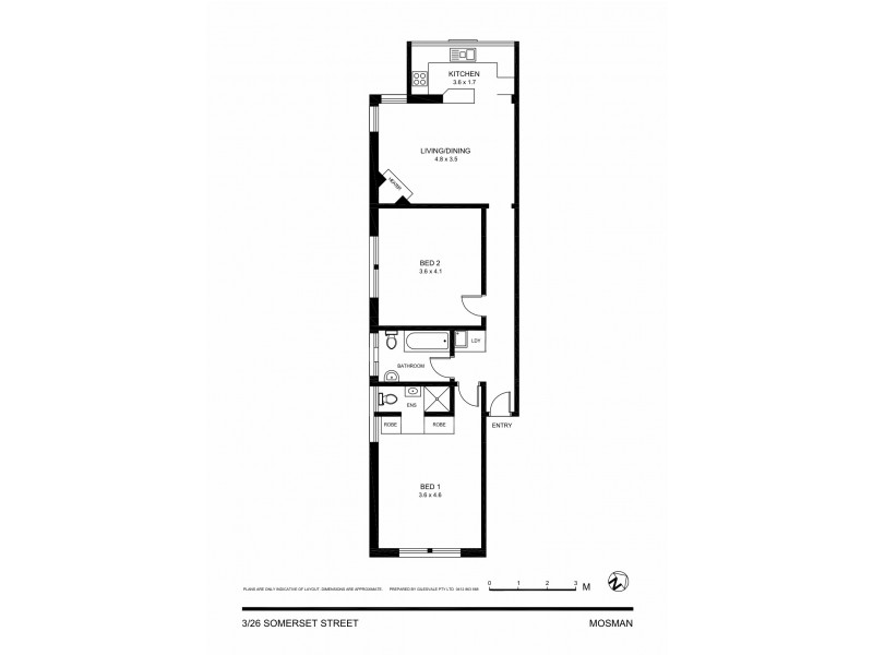 3/26 Somerset Street, Mosman NSW 2088 Floorplan