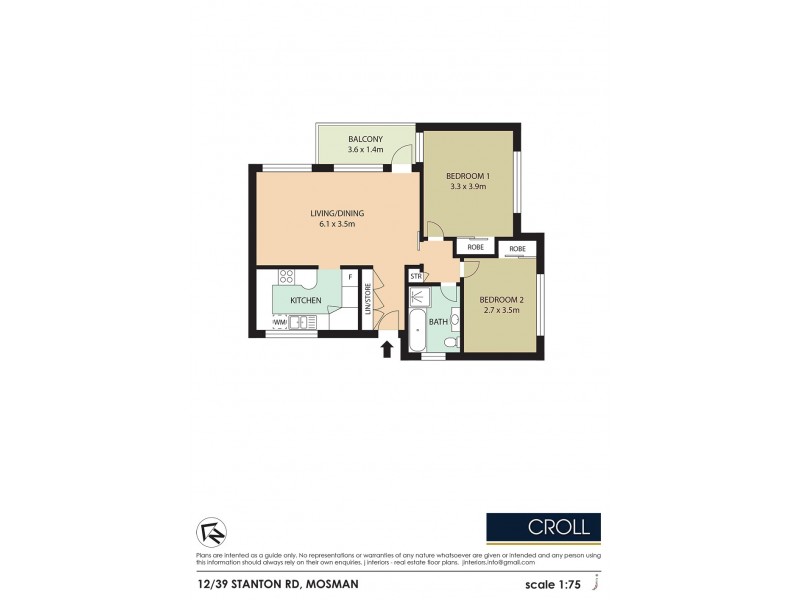 12/39 Stanton Road, Mosman NSW 2088 Floorplan