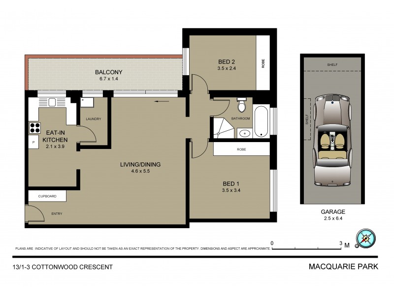 13/1-3 Cottonwood Crescent, Macquarie Park NSW 2113 Floorplan