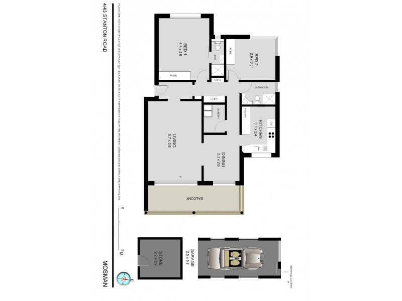 4/43 Stanton Road, Mosman NSW 2088 Floorplan