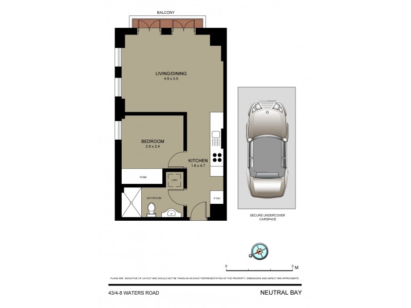 43/8 Waters Road, Neutral Bay NSW 2089 Floorplan