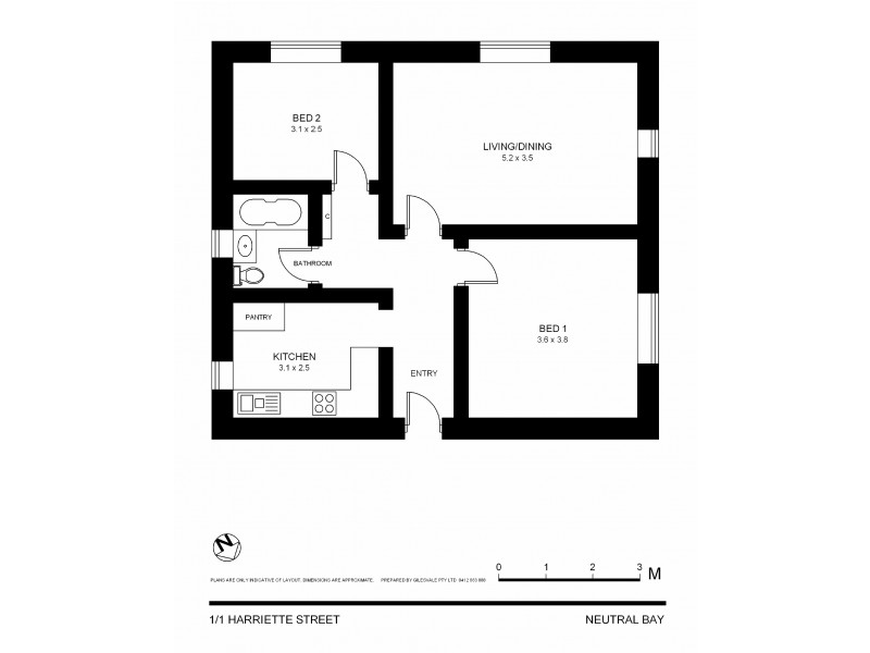 1/1 Harriette Street, Neutral Bay NSW 2089 Floorplan