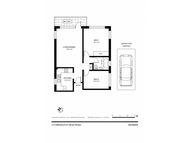 1/73 Bradleys Head Road, Mosman NSW 2088 Floorplan