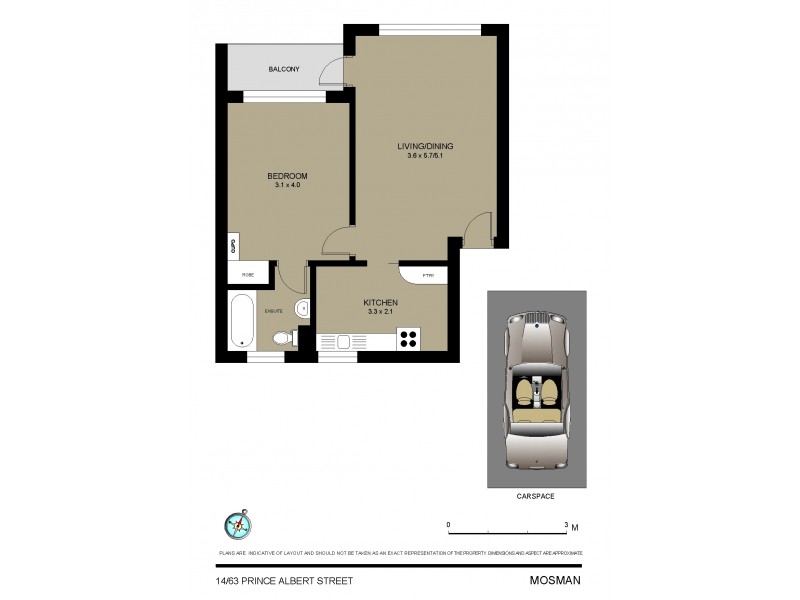 14/63 Prince Albert Street, Mosman NSW 2088 Floorplan