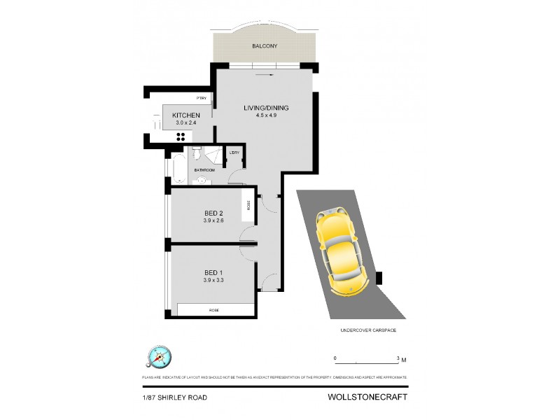 1/87 Shirley Road, Wollstonecraft NSW 2065 Floorplan