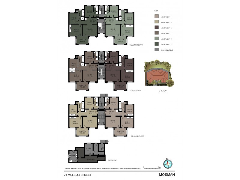 1-6/21  McLeod Street, Mosman NSW 2088 Floorplan