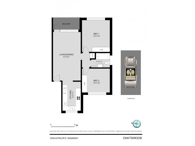 19/614 Pacific Highway, Chatswood NSW 2067 Floorplan
