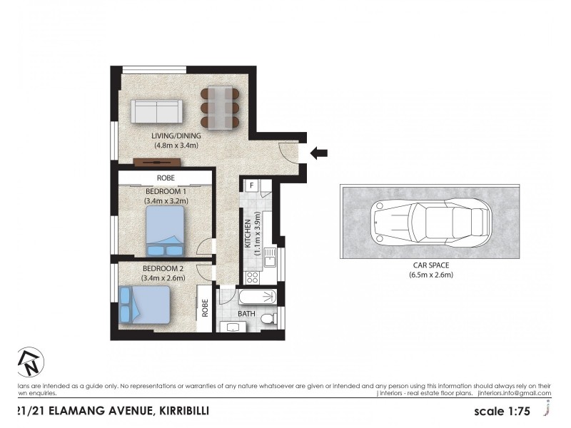 21/21 Elamang Avenue, Kirribilli NSW 2061 Floorplan